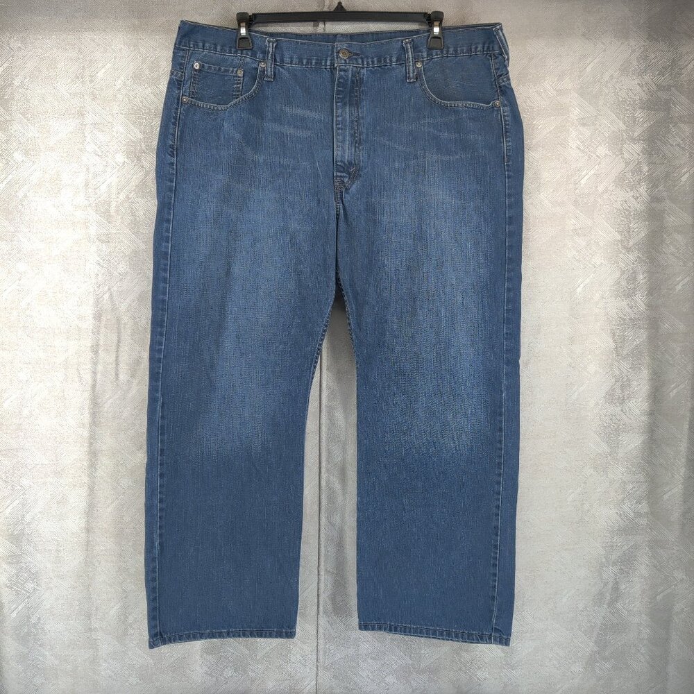Levis 569 Jeans Mens 42x30 Blue Loose Straight Baggy Wide Leg Denim‎ Cotton